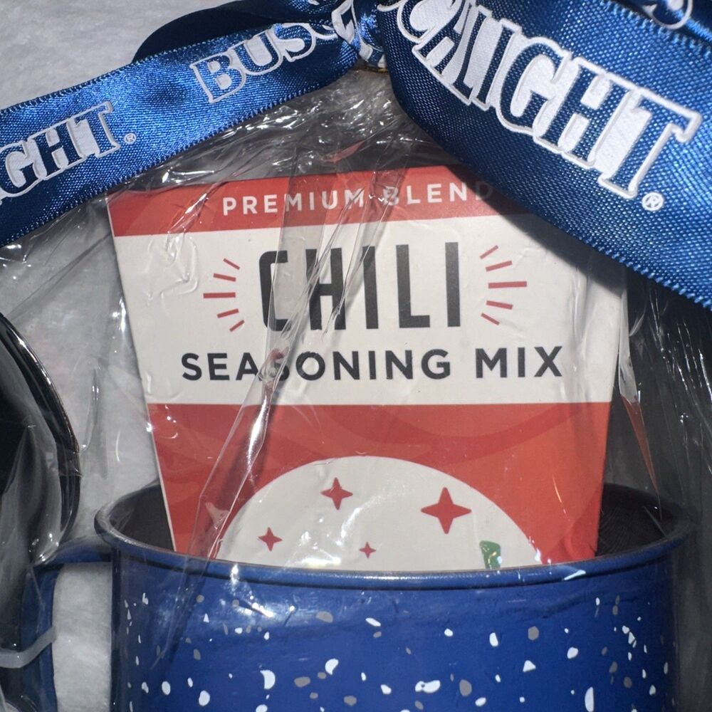 Busch Light Chili Mug Gift Set W/ Brew Spoon Limited Edition Seasoning 1 Oz NEW - Picture 6 of 11